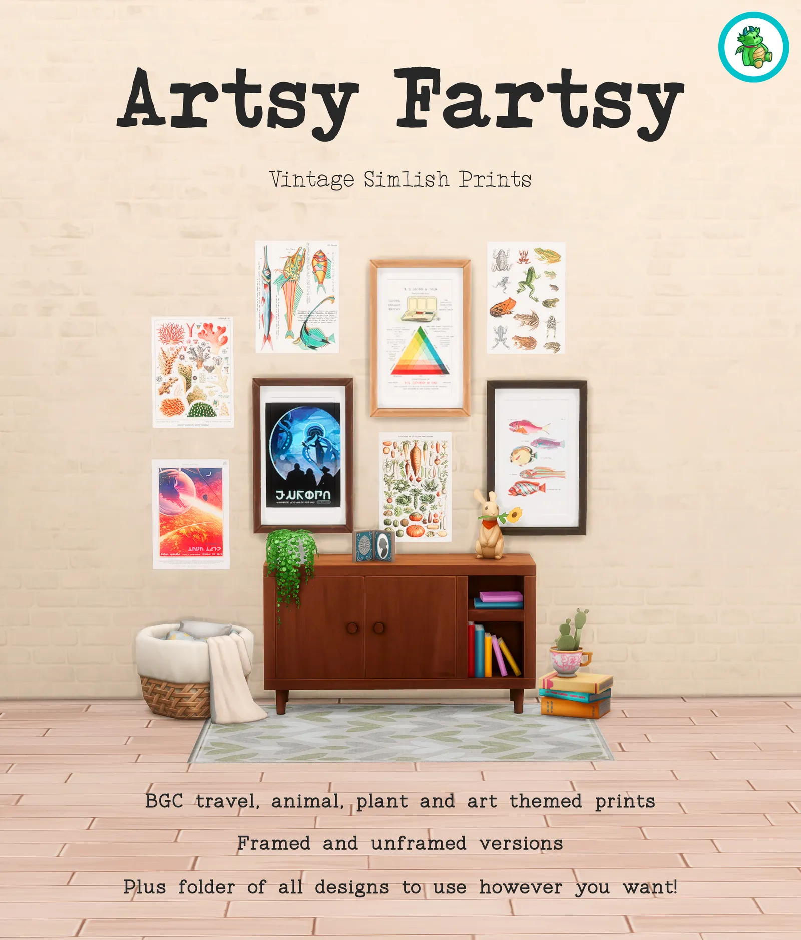 Artsy Fartsy - Vintage Simlish Prints